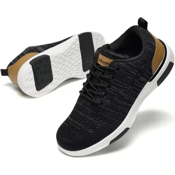 OrthoComfoot Womens Orthopedic Ultralight Fashion Sneakers, Arch Support Lace Up Walking Shoes for Plantar Fasciitis, Comfortable Supportive Casual Sneakers for Foot and Heel Pain Rlief