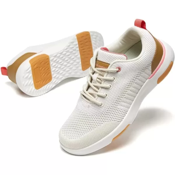 OrthoComfoot Womens Orthopedic Ultralight Fashion Sneakers, Arch Support Lace Up Walking Shoes for Plantar Fasciitis, Comfortable Supportive Casual Sneakers for Foot and Heel Pain Rlief