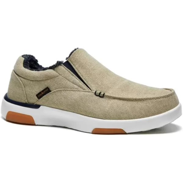 OrthoComfoot Men's Orthopedic Comfortable Slip-On Shoes with Arch Support, Orthotic Loafers for Plantar Fasciitis, Canvas Leisure Vintage Flat Walking Shoes for Foot and Heel Pain Relief)
