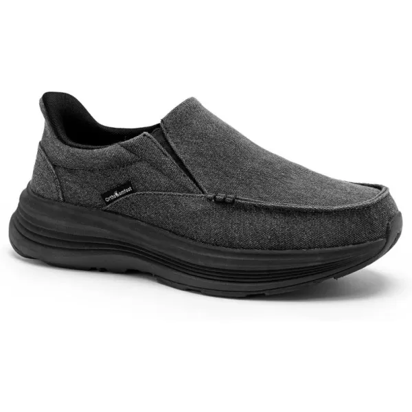 OrthoComfoot Men's Orthopedic Comfortable Slip-On Shoes with Arch Support, Orthotic Loafers for Plantar Fasciitis, Canvas Leisure Vintage Flat Walking Shoes for Foot and Heel Pain Relief