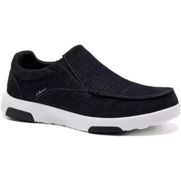 OrthoComfoot Men's Orthopedic Comfortable Slip-On Shoes with Arch Support, Orthotic Loafers for Plantar Fasciitis, Canvas Leisure Vintage Flat Walking Shoes for Foot and Heel Pain Relief