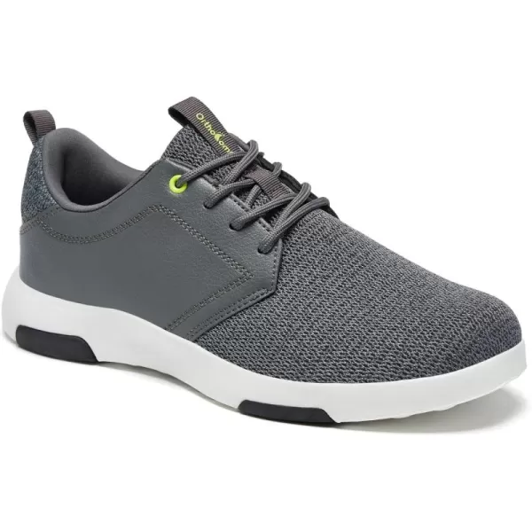 OrthoComfoot Men's Orthopedic Fashion Sneakers, Comfortable Plantar Fasciitis Walking Shoes, Leather Arch Support Slip On with Lace Up Design for Foot and Heel Pain Relief