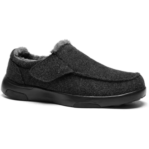 OrthoComfoot Men's Orthopedic Warm Slippers for Plantar Fasciitis Flat Feet, Comfortable Arch Support Walking Shoes, Winter Slip-On Loafers for Foot and Heel Pain Relief
