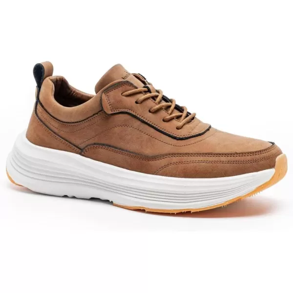 OrthoComfoot Orthopedic Leather Dress Shoes for Mens, Comfortable Arch Support Walking Shoes for Plantar Fasciitis, Casual Orthotic Thick Sole Sneakers for Foot and Heel Pain Relief