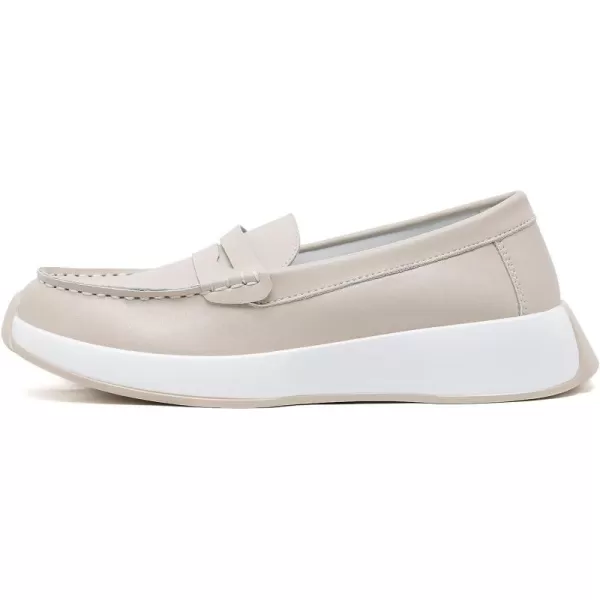 OrthoComfoot Orthopedic Slip-On Loafers for Womens, Comfortable Leather Plantar Fasciitis Loafers with Arch Support, Casual Orthotic Walking Shoes for Foot and Heel Pain Relief