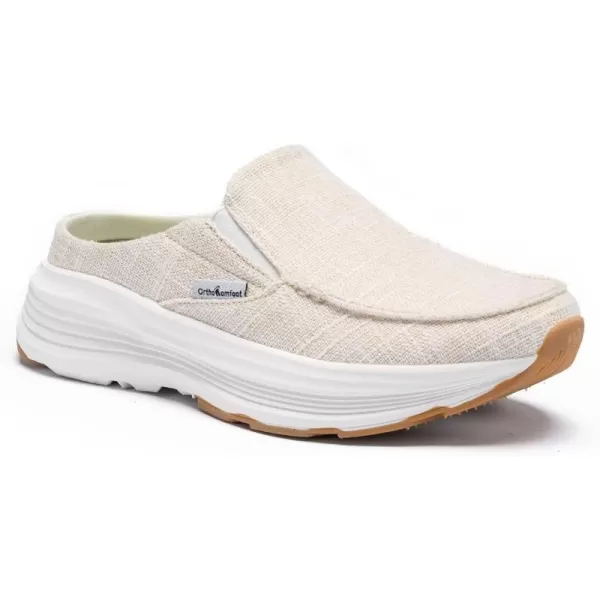OrthoComfoot Orthopedic Walking Shoes for Womens, Comfortable Arch Suppor Slippers for Plantar Fasciitis, Casual Soft Orthotic Slip-On Loafers for Foot and Heel Pain