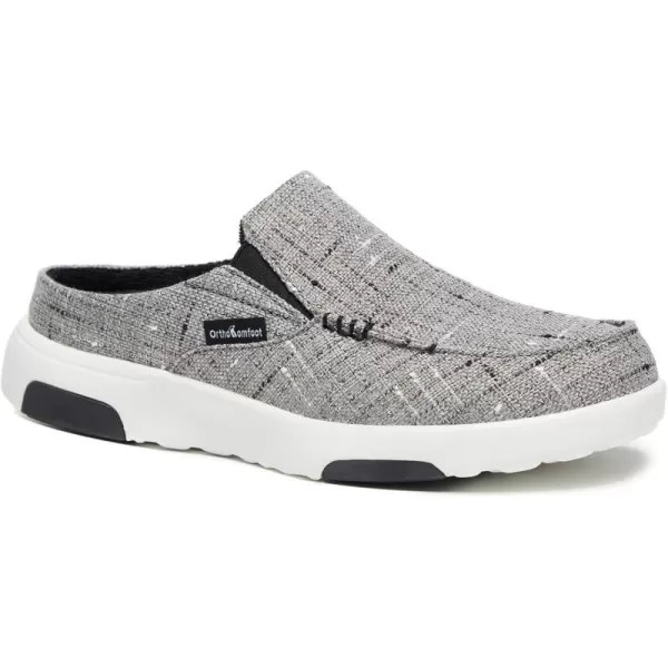 OrthoComfoot Women's Orthopedic Canvas Slip-On Shoes, Comfortable Arch Support Slippers for Plantar Fasciitis, Casual Orthotic Loafers for Foot Heel Pain Relief