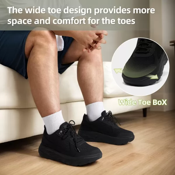 OrthoComfoot Orthopedic Shoes for Mens Wide Width Toe Box, Comfortable Diabetic Fashion Sneakers with Arch Support, Casual Plantar Fasciitis Hammer Toes Shoes for Foot and Heel Pain Relief