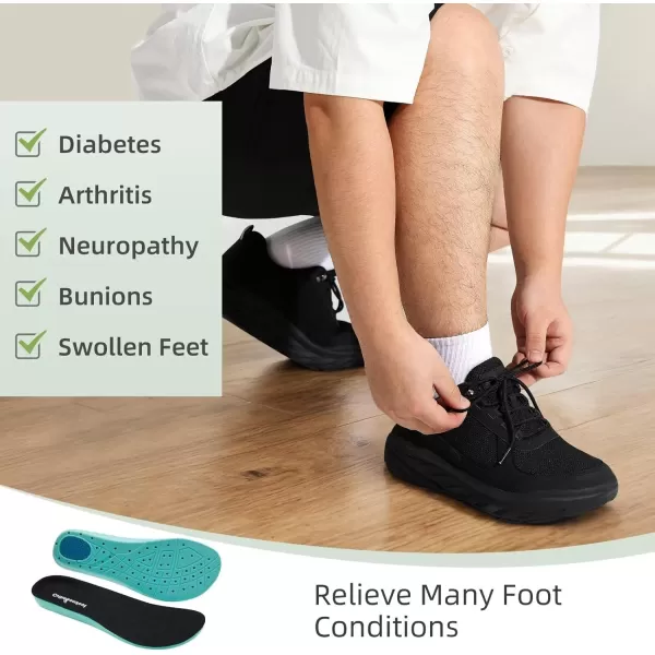 OrthoComfoot Orthopedic Shoes for Mens Wide Width Toe Box, Comfortable Diabetic Fashion Sneakers with Arch Support, Casual Plantar Fasciitis Hammer Toes Shoes for Foot and Heel Pain Relief