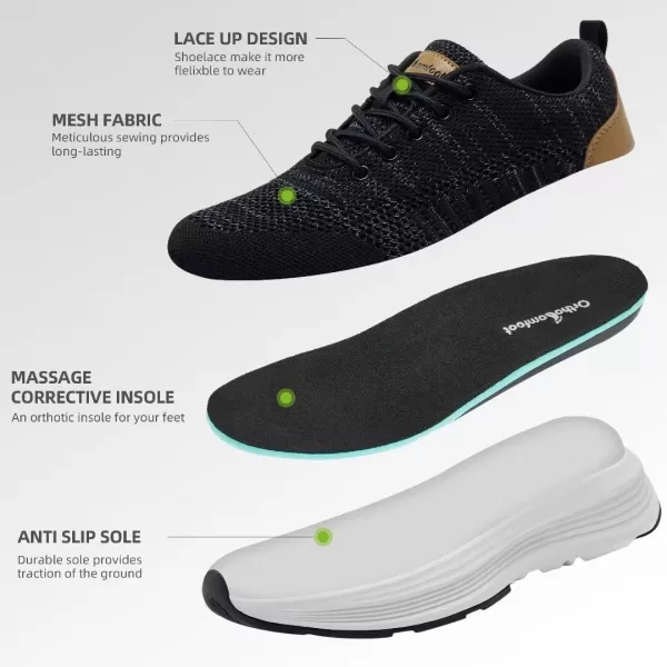 OrthoComfoot Women's Orthopedic Breathable Sneakers, Cushioned Arch Support Walking Shoes for Plantar Fasciitis, Orthotic Soft Casual Fashion Sneakers for Ankle and Foot Pain Relief