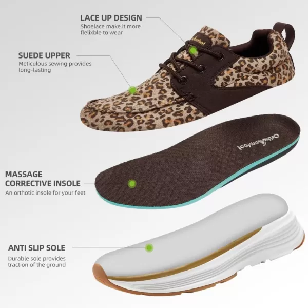 OrthoComfoot Women's Orthopedic Breathable Sneakers, Cushioned Arch Support Walking Shoes for Plantar Fasciitis, Orthotic Soft Casual Fashion Sneakers for Ankle and Foot Pain Relief
