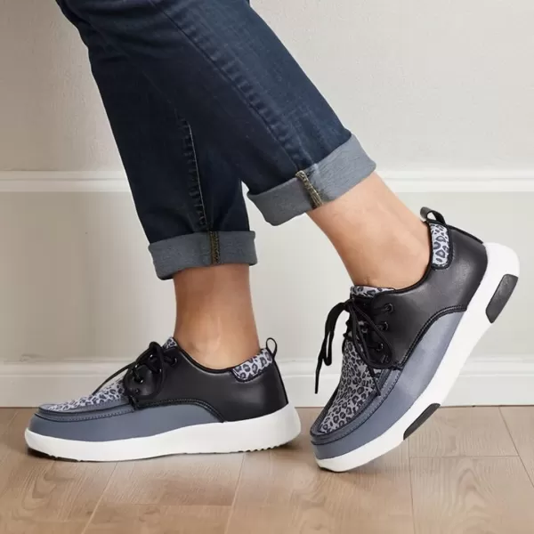 OrthoComfoot Women's Orthopedic Casual Shoes, Arch Support Lace up Driving Sneakers for Outdoor Indoor, Slip Resistant Walking Sneakers for Foot and Heel Pain Relief
