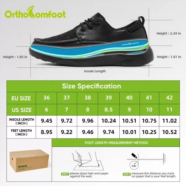 OrthoComfoot Women's Orthopedic Casual Shoes, Arch Support Lace up Driving Sneakers for Outdoor Indoor, Slip Resistant Walking Sneakers for Foot and Heel Pain Relief