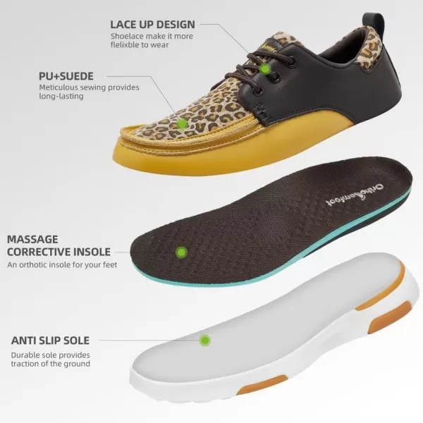 OrthoComfoot Women's Orthopedic Casual Shoes, Arch Support Lace up Driving Sneakers for Outdoor Indoor, Slip Resistant Walking Sneakers for Foot and Heel Pain Relief