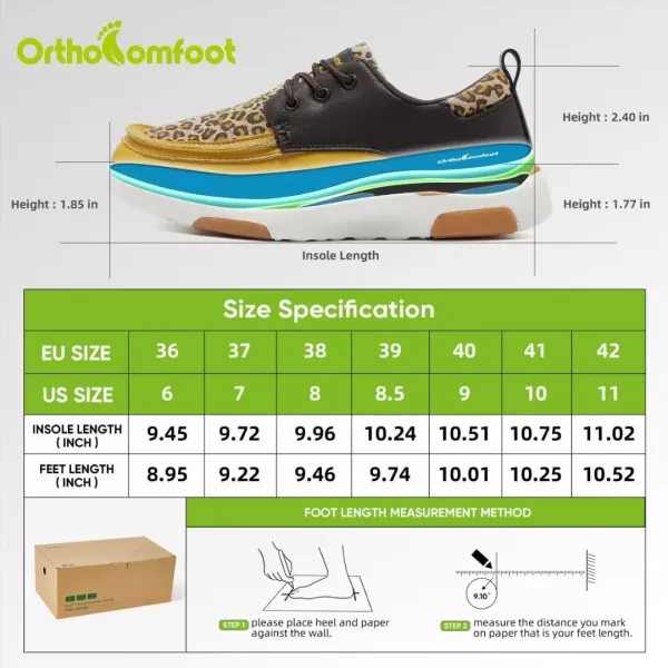 OrthoComfoot Women's Orthopedic Casual Shoes, Arch Support Lace up Driving Sneakers for Outdoor Indoor, Slip Resistant Walking Sneakers for Foot and Heel Pain Relief
