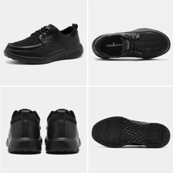 OrthoComfoot Women's Orthopedic Casual Shoes, Arch Support Lace up Driving Sneakers for Outdoor Indoor, Slip Resistant Walking Sneakers for Foot and Heel Pain Relief
