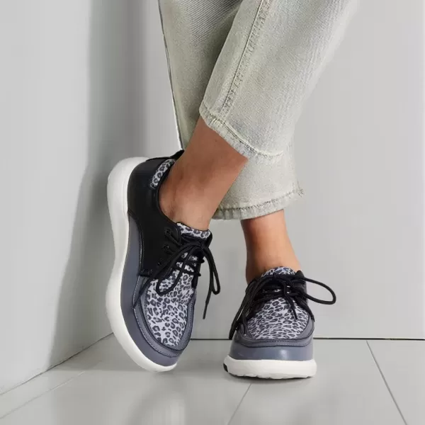 OrthoComfoot Women's Orthopedic Casual Shoes, Arch Support Lace up Driving Sneakers for Outdoor Indoor, Slip Resistant Walking Sneakers for Foot and Heel Pain Relief