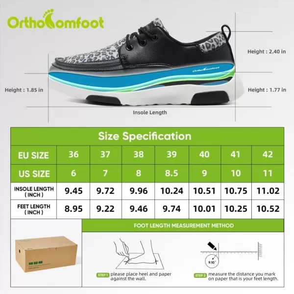 OrthoComfoot Women's Orthopedic Casual Shoes, Arch Support Lace up Driving Sneakers for Outdoor Indoor, Slip Resistant Walking Sneakers for Foot and Heel Pain Relief