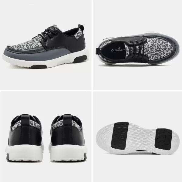 OrthoComfoot Women's Orthopedic Casual Shoes, Arch Support Lace up Driving Sneakers for Outdoor Indoor, Slip Resistant Walking Sneakers for Foot and Heel Pain Relief
