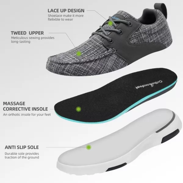 OrthoComfoot Women's Orthopedic Comfortable Walking Sneakers, Adjustable Arch Support Canvas Shoes for Plantar Fasciitis, Cushioned Driving Shoes for Foot and Ankle Pain