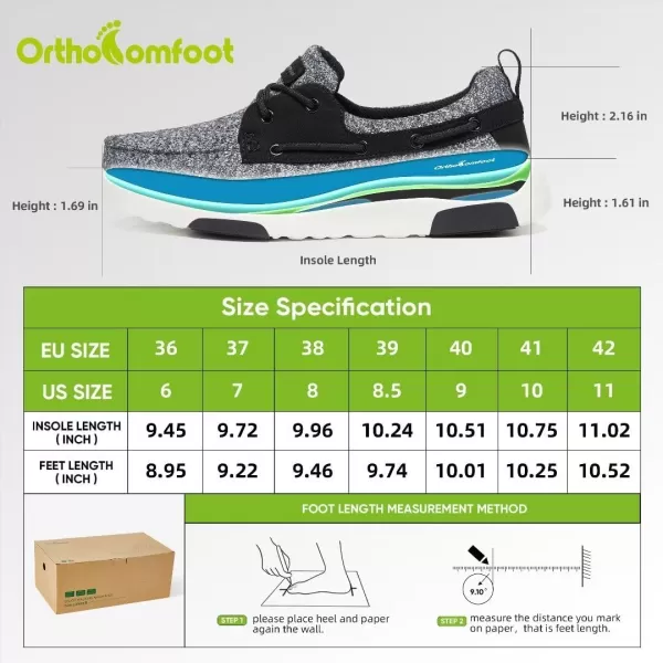 OrthoComfoot Women's Orthopedic Lace Up Shoes, Comfortable Arch Support Shoes for Plantar Fasciitis, Ultralight Walking Loafers for Heel and Foot Pain Relief