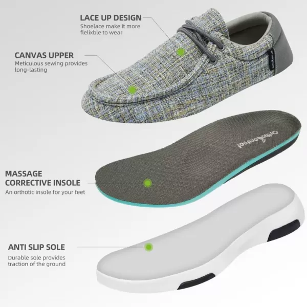 OrthoComfoot Women's Orthopedic Lace Up Shoes, Comfortable Arch Support Shoes for Plantar Fasciitis, Ultralight Walking Loafers for Heel and Foot Pain Relief