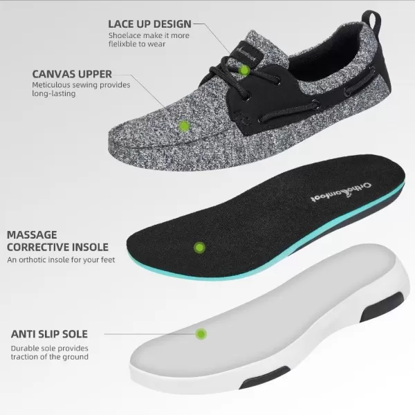 OrthoComfoot Women's Orthopedic Lace Up Shoes, Comfortable Arch Support Shoes for Plantar Fasciitis, Ultralight Walking Loafers for Heel and Foot Pain Relief