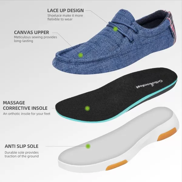 OrthoComfoot Women's Orthopedic Lace Up Shoes, Comfortable Arch Support Shoes for Plantar Fasciitis, Ultralight Walking Loafers for Heel and Foot Pain Relief