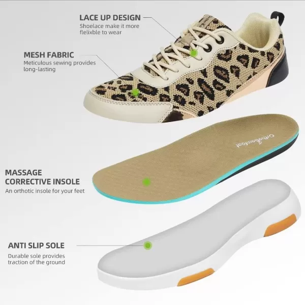 OrthoComfoot Women's Orthopedic Walking Shoes, Comfortable Outdoor Fashion Sneakers with Arch Support, Ultralight Casual Sneakers for Heel and Foot Pain Relief