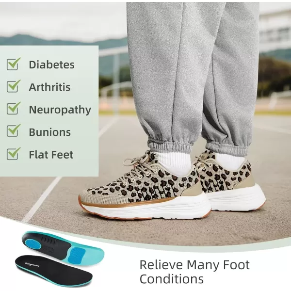 Orthocomfoot Orthopedic Breathable Fashion Sneakers for Womens, Comfortable Cushion Arch Support Walking Shoes for Plantar Fasciitis, Orthotic Casual Thick Sole Sneakers for Ankle and Foot Pain Relief
