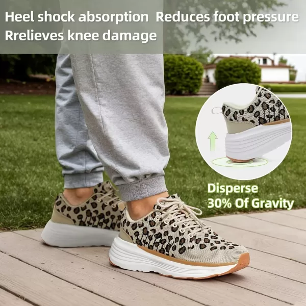 Orthocomfoot Orthopedic Breathable Fashion Sneakers for Womens, Comfortable Cushion Arch Support Walking Shoes for Plantar Fasciitis, Orthotic Casual Thick Sole Sneakers for Ankle and Foot Pain Relief