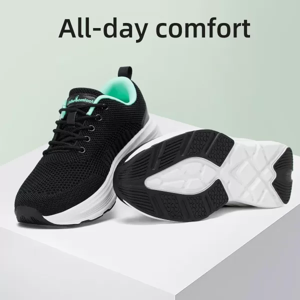 Orthocomfoot Orthopedic Breathable Fashion Sneakers for Womens, Comfortable Cushion Arch Support Walking Shoes for Plantar Fasciitis, Orthotic Casual Thick Sole Sneakers for Ankle and Foot Pain Relief