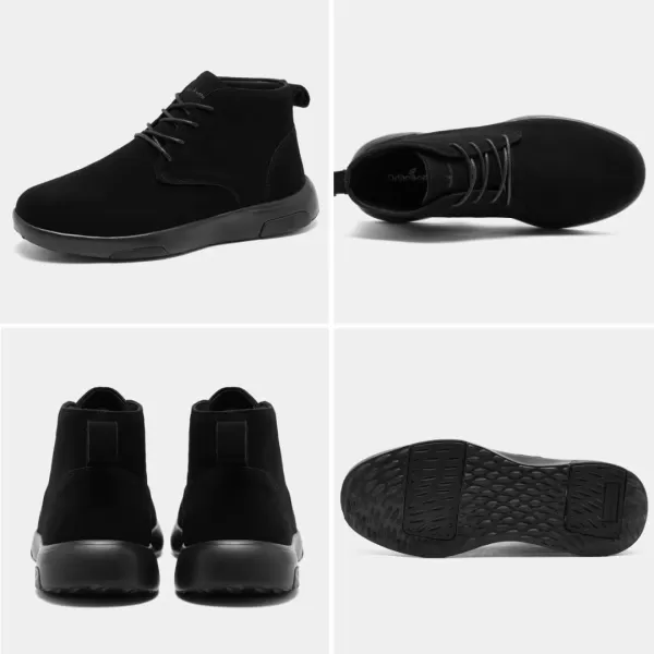 OrthoComfoot Mens Comfortable Boots with Arch Support, Genuine Leather Outdoor Dress Oxford Walking Shoes for Plantar Fasciitis, Orthopedic Ankle Boots for Foot Heel Pain Relief