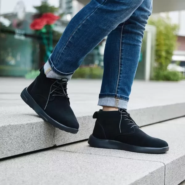 OrthoComfoot Mens Comfortable Boots with Arch Support, Genuine Leather Outdoor Dress Oxford Walking Shoes for Plantar Fasciitis, Orthopedic Ankle Boots for Foot Heel Pain Relief