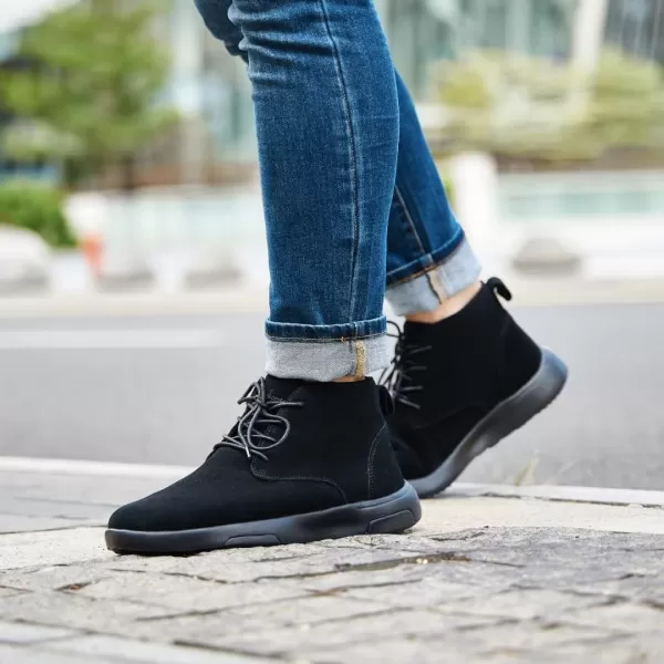 OrthoComfoot Mens Comfortable Boots with Arch Support, Genuine Leather Outdoor Dress Oxford Walking Shoes for Plantar Fasciitis, Orthopedic Ankle Boots for Foot Heel Pain Relief