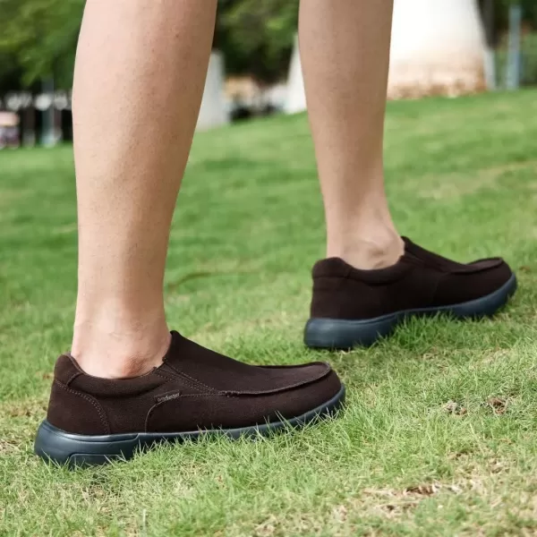 OrthoComfoot Men's Orthopedic Casual Walking Shoes with Arch Support, Suede Leather Dress Slip-Ons Loafers for Plantar Fasciitis, Comfortable Non-Slip Shoes for Foot and Heel Pain Relief