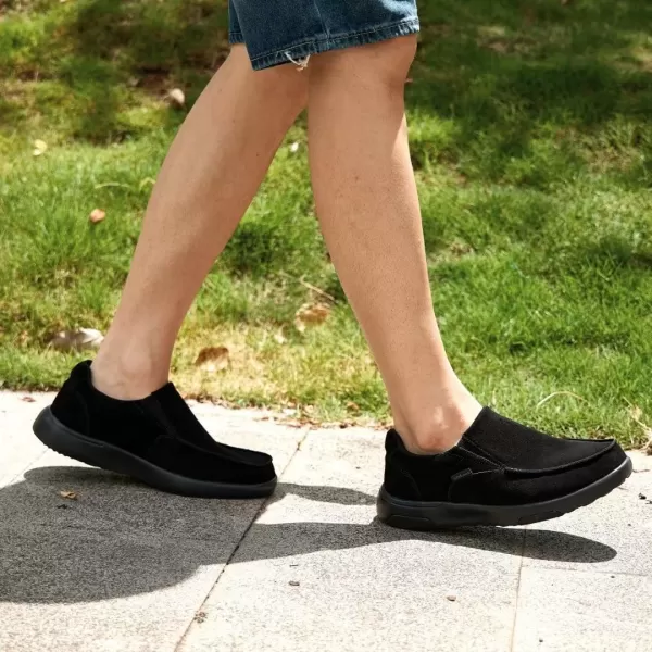 OrthoComfoot Men's Orthopedic Casual Walking Shoes with Arch Support, Suede Leather Dress Slip-Ons Loafers for Plantar Fasciitis, Comfortable Non-Slip Shoes for Foot and Heel Pain Relief
