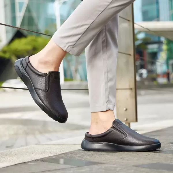 OrthoComfoot Men's Orthopedic Comfortable Oxford Dress Shoes for Plantar Fasciitis, Orthotic Genuine Leather Loafers with Arch Support, Casual Walking Shoes for Foot and Heel Pain Relief