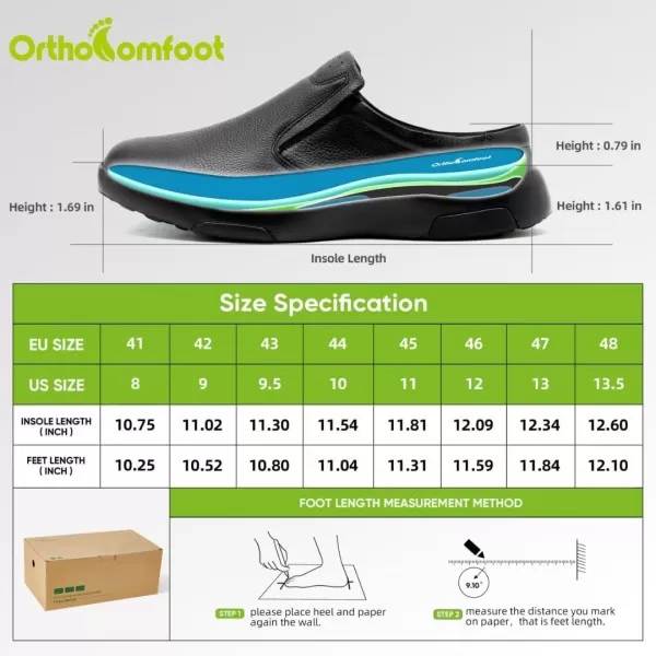 OrthoComfoot Men's Orthopedic Comfortable Oxford Dress Shoes for Plantar Fasciitis, Orthotic Genuine Leather Loafers with Arch Support, Casual Walking Shoes for Foot and Heel Pain Relief