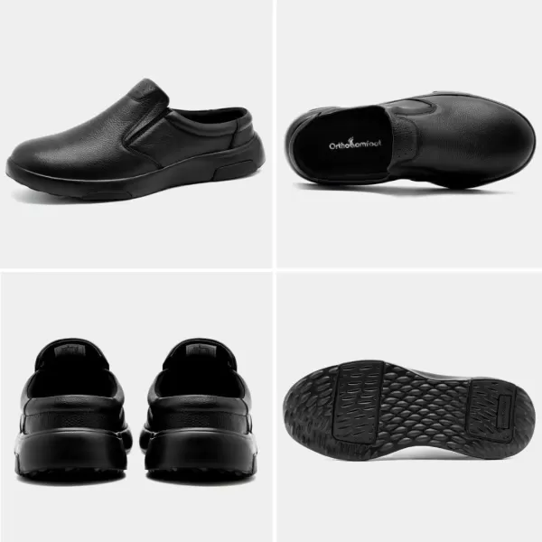 OrthoComfoot Men's Orthopedic Comfortable Oxford Dress Shoes for Plantar Fasciitis, Orthotic Genuine Leather Loafers with Arch Support, Casual Walking Shoes for Foot and Heel Pain Relief