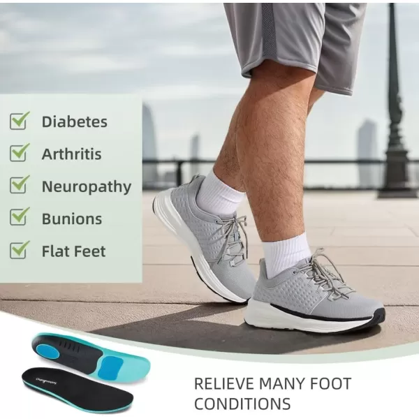 OrthoComfoot Men's Orthopedic Comfortable Walking Shoes, Casual Arch Support Casual Shoes for Plantar Fasciitis, Orthotic Soft Thick Sole Sneakers for Foot and Heel Pain Relief