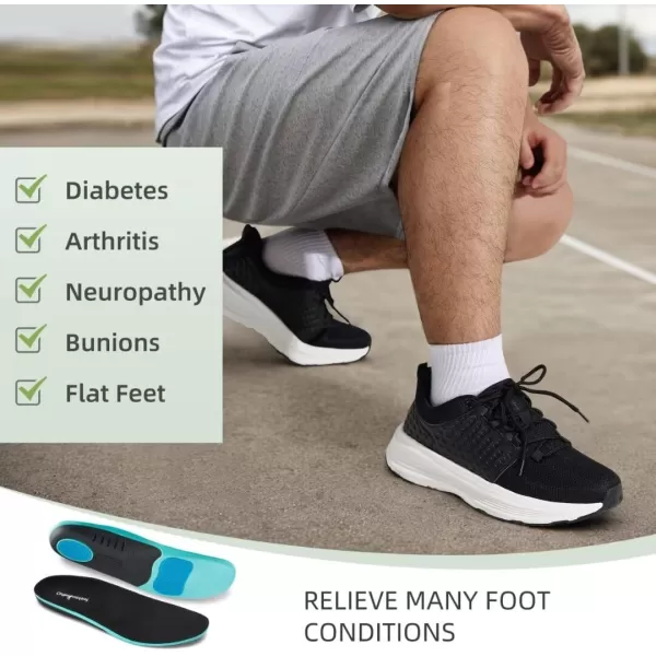 OrthoComfoot Men's Orthopedic Comfortable Walking Shoes, Casual Arch Support Casual Shoes for Plantar Fasciitis, Orthotic Soft Thick Sole Sneakers for Foot and Heel Pain Relief