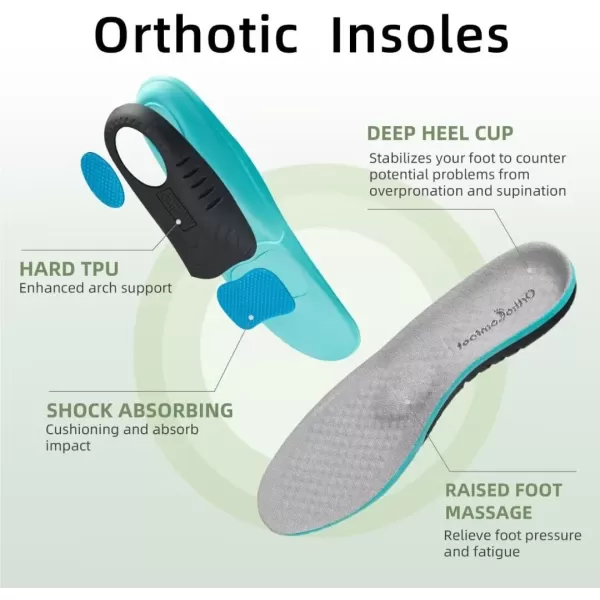OrthoComfoot Men's Orthopedic Comfortable Walking Shoes, Casual Arch Support Casual Shoes for Plantar Fasciitis, Orthotic Soft Thick Sole Sneakers for Foot and Heel Pain Relief