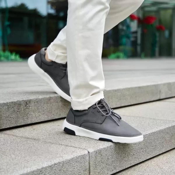 OrthoComfoot Men's Orthopedic Dress Oxford with Arch Support, Comfortable Outdoor Fashion Sneakers for Plantar Fasciitis, Causal Genuine Leather Walking Shoes for Heel Foot Pain Relief