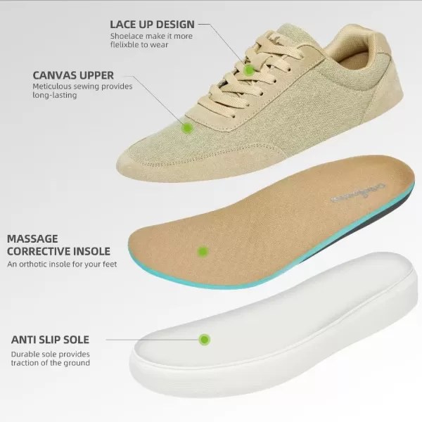 OrthoComfoot Men's Orthopedic Plantar Fasciitis Sneakers, Achilles Tendonitis Shoes with Arch Support, Lace Up Ergonomic Shoes for Ankle and Foot Pain Relief