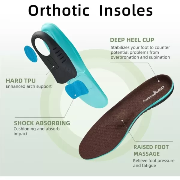 OrthoComfoot Men's Orthopedic Walking Shoes for Plantar Fasciitis, Comfortable Arch Support Slip-On Shoes, Cushioned Thick Sole Sneakers for Foot and Heel Pain Relief
