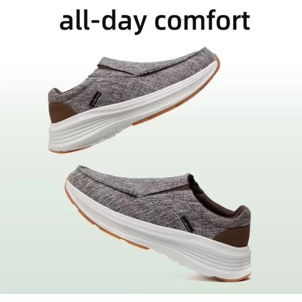 OrthoComfoot Men's Orthopedic Walking Shoes for Plantar Fasciitis, Comfortable Arch Support Slip-On Shoes, Cushioned Thick Sole Sneakers for Foot and Heel Pain Relief