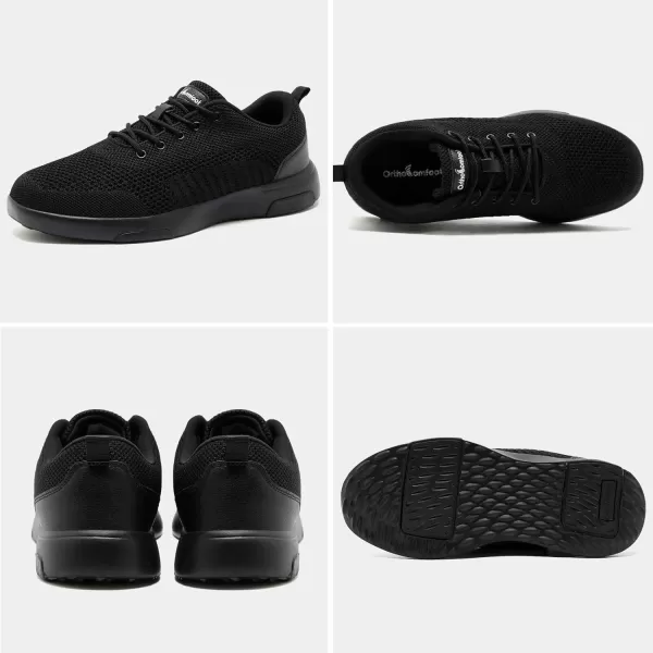 OrthoComfoot Men's Orthopedic Walking Shoes for Plantar Fasciitis Relief, Comfortable Arch Support Casual Fashion Sneakers, Cushioned Orthotic Slip-On for Foot and Heel Pain