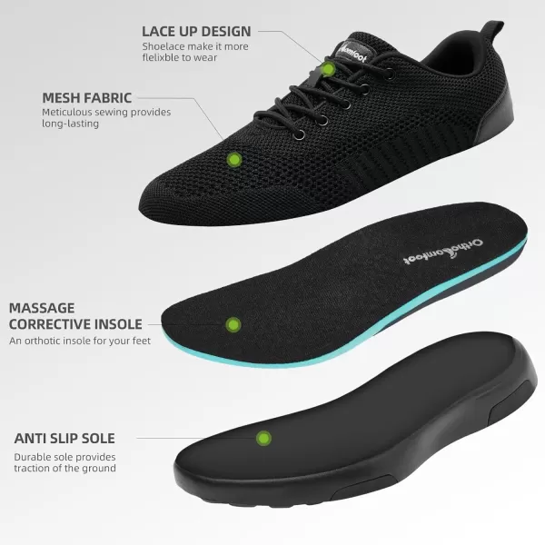 OrthoComfoot Men's Orthopedic Walking Shoes for Plantar Fasciitis Relief, Comfortable Arch Support Casual Fashion Sneakers, Cushioned Orthotic Slip-On for Foot and Heel Pain