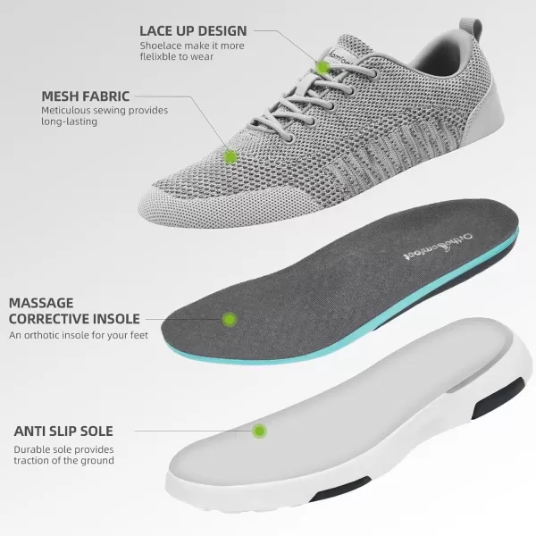 OrthoComfoot Men's Orthopedic Walking Shoes for Plantar Fasciitis Relief, Comfortable Arch Support Casual Fashion Sneakers, Cushioned Orthotic Slip-On for Foot and Heel Pain
